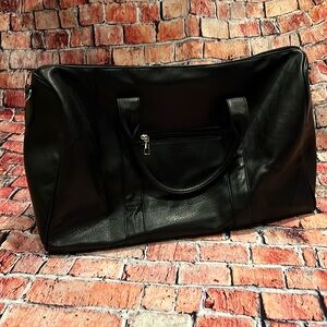 Faux Leather Duffle Bag